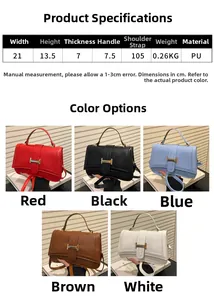 Size chart and color selection of quilted crossbody bags with gold H buckle detail