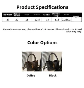 Detailed size chart and color comparison of PU leather tote bags with star patterns