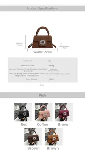 Close-up of minimalist square handbag with ruched cloud handle and rhinestone buckle