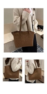 Close-up of stylish leopard print tote bag with soft suede texture and slim straps