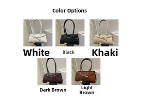 Detailed color selection showing five colors of this vintage faux leather shoulder bag