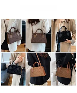 Multiple styles of large leopard print suede tote bags shown on models for commuting