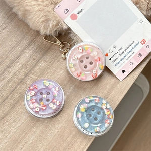 Sparkly fruit glitter magnetic phone grip ring with strawberry and lemon slices set