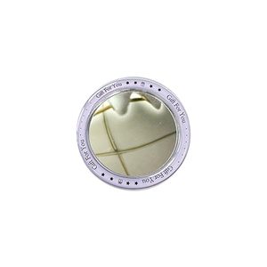 Minimalist round purple magnetic makeup mirror base with Gift For You star pattern