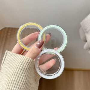 Set di 3 basi magnetiche trasparenti per telefono in giallo pastello, verde e bianco