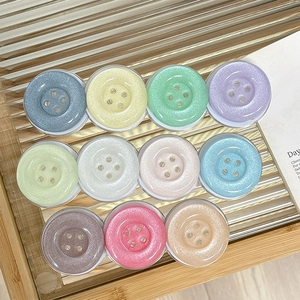 Glittering pearlescent resin buttons in diverse colors for phone grips and DIY crafts