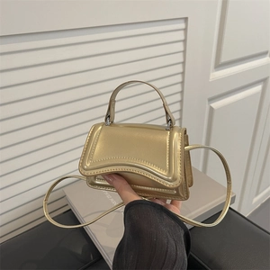 Women Fashion Patent Leather Mini Crossbody Bag High End Hourglass Design Tiny Handbag Elegant Glossy Shoulder Bag Accessories