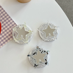 Supports de téléphone étoiles à paillettes avec miroir sur carte cadeau