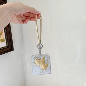 Pendentif cheval doré du zodiaque en boîte acrylique avec feuilles d'or pour étuis Samsung
