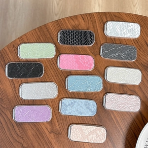 Faux snakeskin and glitter folding vanity mirror phone grip stands in multiple colors