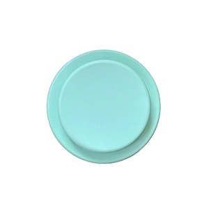 Minimalist mint green magnetic phone socket grip with circular silicone design on white backdrop