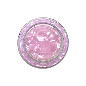 Pink shell pattern MagSafe phone grip with magnetic retractable expanding stand