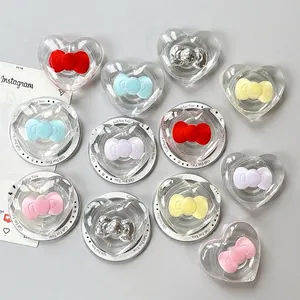 Magnetic MagSafe phone socket with cute heart-shaped base and colorful 3D bow design