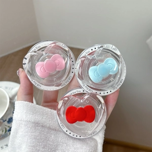 Magnetic MagSafe phone grip with heart shape design and cute colorful resin bow knots