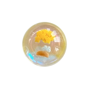 Iridescent crystal ball phone grip with star and cloud elements on white background