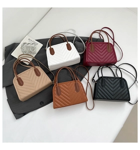 Quilted crossbody bags collection in black, beige, burgundy, white, and brown