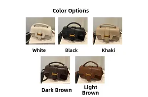Detail view of stylish crossbody bags featuring polished leather and iconic H metal buckles