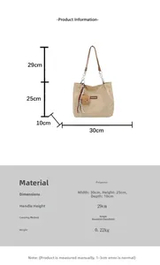 Guide des tailles détaillé et spécifications techniques pour le grand sac fourre-tout