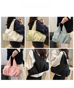Detailed grid view showcasing various colors of high-capacity minimalist tote bags