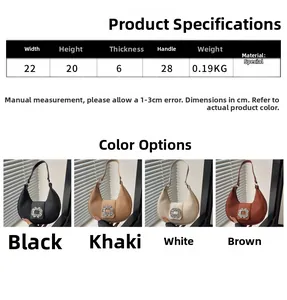 Guide des tailles et couleurs pour sac à main femme en noir, kaki, blanc et marron tendance