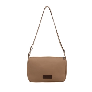 Sac bandoulière minimaliste en cuir kaki avec bandoulière réglable pour femme