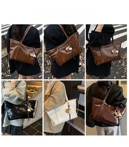 Collage of tote bags showing different colors and stylish wear options for daily use
