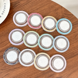 Colorful rhinestone phone grip socket base set of 12 for DIY craft accessories