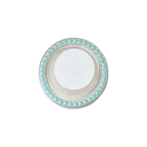 Colorful pearl phone socket grip with light blue beads and white DIY base for smartphones