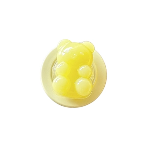 Yellow gummy bear magnetic pop-up phone socket stand with minimalist design