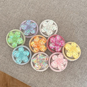 Flower Phone Grip Magnetic Foldable Air Cushion Stand Artificial Pearl Sequin Plastic Decorative