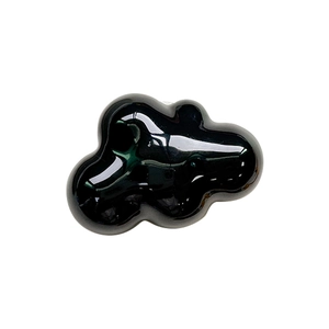 Glossy black cloud shaped magnetic expandable phone grip with a fluid aesthetic design