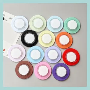 Universal magnetic telescopic phone socket stand with minimalist colorful round bases