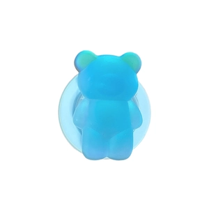 Support de téléphone magnétique MagSafe ours laser holographique en bleu translucide