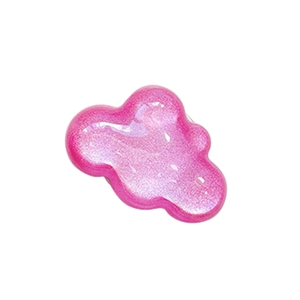 Pink glitter cloud phone grip socket with shimmering sequin finish on white background