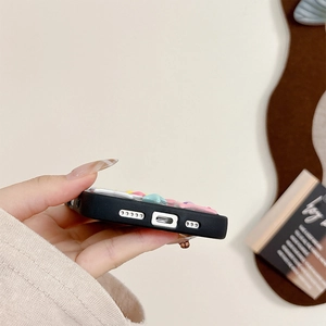 Detail of precise bottom cutouts for charging port and speakers on 3D star phone case