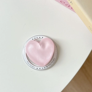 Detailed view of pink heart magnetic phone grip with Gift For You decorative base
