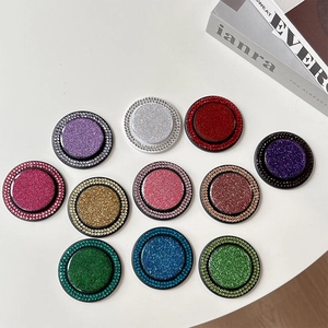 Glitter rhinestone MagSafe phone grip sockets in 11 colors on a clean white background