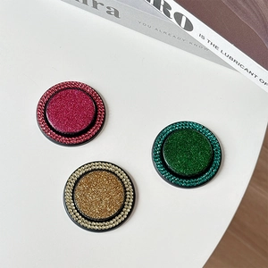 Glitter MagSafe phone sockets with rhinestone edges in red, green and gold colors