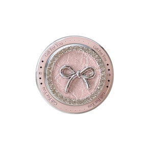 Pink MagSafe phone grip with silver bow, sparkling rhinestones and Gift For You text
