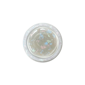 Magnetic MagSafe phone grip with elegant iridescent shell texture in a round design