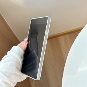 Clear protective case for Samsung S23 Ultra showing precise cutouts and slim fit