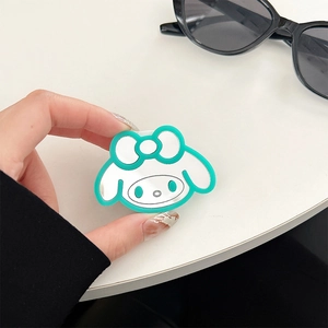Handheld My Melody cartoon phone grip with blue outlines and foldable pop socket
