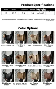 Tableau des tailles et options de couleurs pour le sac bandoulière chic en cuir PU