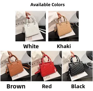 Detailed grid view of woven texture tote bags in white, khaki, brown, red, and black