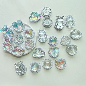 Magnetic Phone Grip Expanding Stand Iridescent Holographic Heart Bear Cat Paw Desktop Portable Foldable Holder