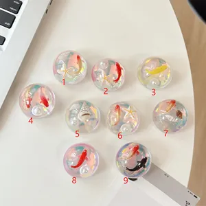 Kreative 3D-Handyhalterung mit Ozean-Thema, Seesternen und Muscheln aus Harz-Material