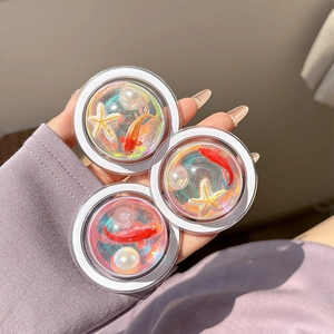 Marine MagSafe Handyhalterung mit Koi-Fischen und Perlen in holografischem Design