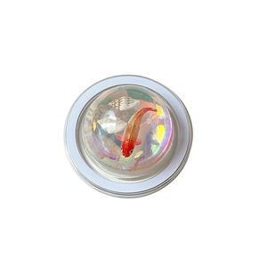 Runder 3D MagSafe Handyhalter mit Koi-Fisch, Muscheln und holografischer Basis