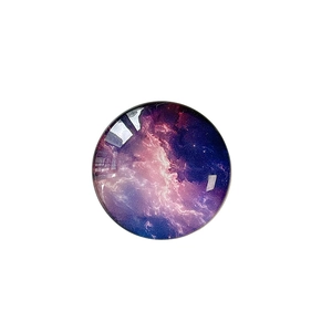 Starry sky crystal glass expanding phone socket stand with cosmic nebula galaxy pattern