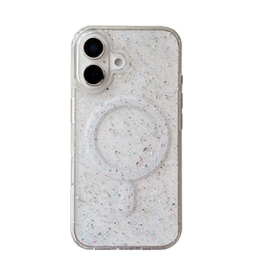 Holographic glitter magnetic case for iPhone 16 Pro Max with MagSafe and stars